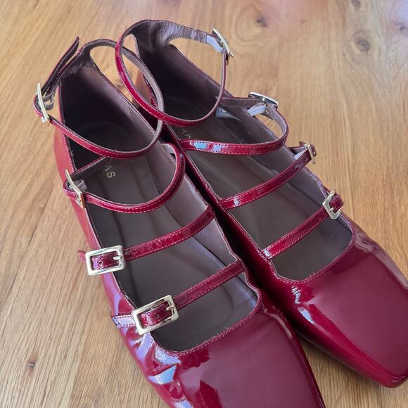 ALOHAS Luke Onix Wine Burgundy Patent Leather Ballet Flat Size 42 US 11-11.5 - Picture 9 of 13
